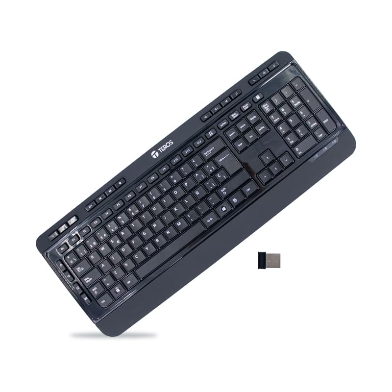 Teclado inalambrico TEROS TE-4074CS, 2.4Ghz, USB, negro