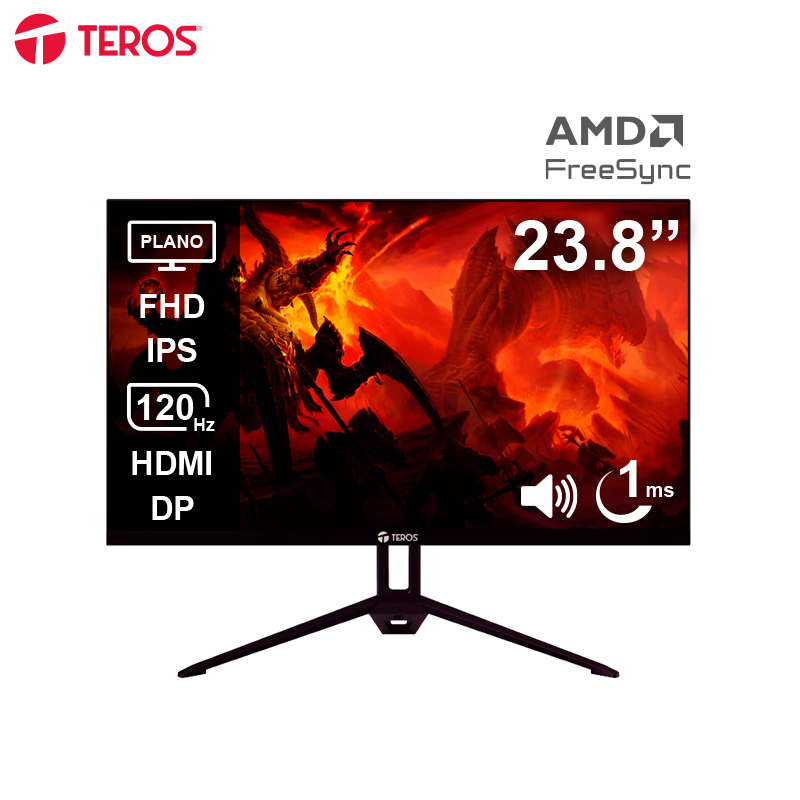Monitor Plano TEROS TE-2415S 23.8 FHD IPS 120Hz 1ms HDMI DP