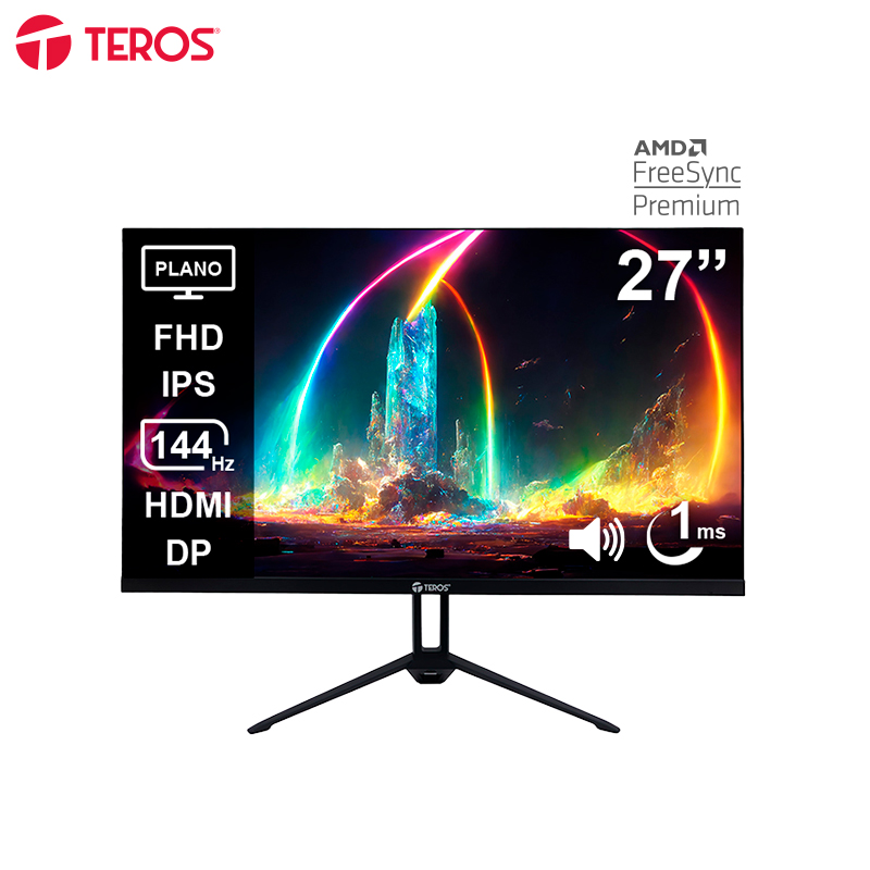 Monitor Plano TEROS TE-2714S, 27 FHD IPS 144Hz 1ms HDMI DP
